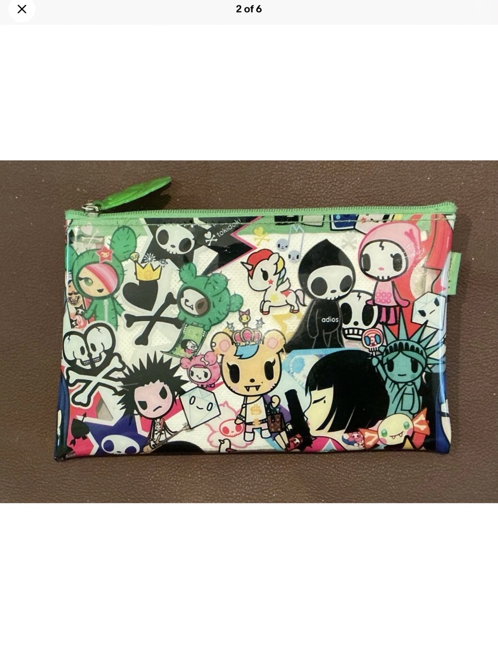 tokidoki Multicolor Mini Pouch with Character Collage